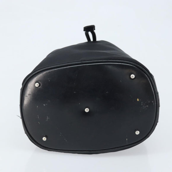 GUCCI Bamboo Hand Bag Nylon Black Silver 001 2855 1657 Auth gh1942