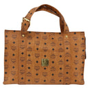 MCM Logogram Vicetos Shoulder Bag PVC Brown Gold Auth gh1945-13