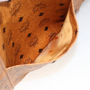 MCM Logogram Vicetos Shoulder Bag PVC Brown Gold Auth gh1945-21