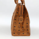 MCM Logogram Vicetos Shoulder Bag PVC Brown Gold Auth gh1945-4