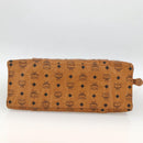 MCM Logogram Vicetos Shoulder Bag PVC Brown Gold Auth gh1945-5