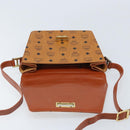 MCM Vicetos Logogram Shoulder Bag PVC Leather Brown Gold Auth gh1946-11