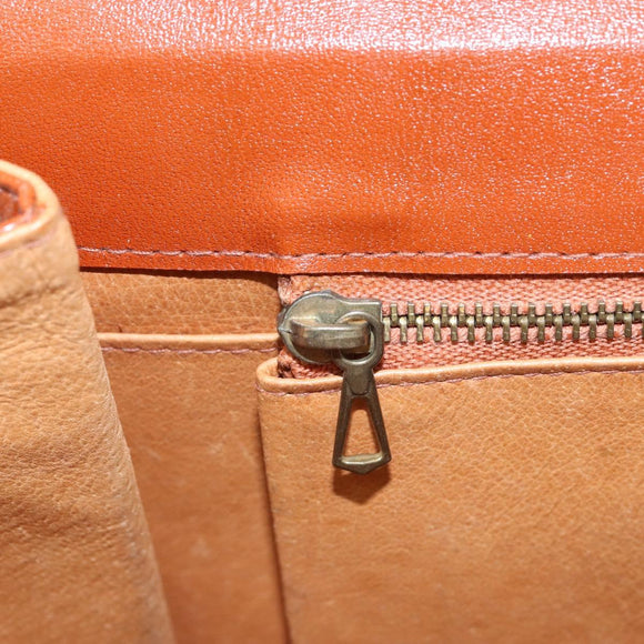 MCM Vicetos Logogram Shoulder Bag PVC Leather Brown Gold Auth gh1946