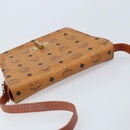 MCM Vicetos Logogram Shoulder Bag PVC Leather Brown Gold Auth gh1946-6