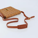MCM Vicetos Logogram Shoulder Bag PVC Leather Brown Gold Auth gh1946-7