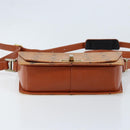MCM Vicetos Logogram Shoulder Bag PVC Leather Brown Gold Auth gh1946-5