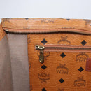 MCM Vicetos Logogram Tote Bag PVC Leather Brown Gold Auth gh1947-20