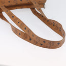 MCM Vicetos Logogram Tote Bag PVC Leather Brown Gold Auth gh1947-7
