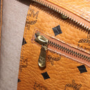 MCM Logogram Vicetos Tote Bag PVC Brown Gold Auth gh1948-20
