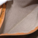 MCM Logogram Vicetos Tote Bag PVC Brown Gold Auth gh1948-21