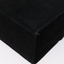 Salvatore Ferragamo Vala Hand Bag Suede 2way Black Gold Auth gh1949-19