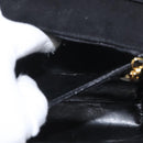 Salvatore Ferragamo Vala Hand Bag Suede 2way Black Gold Auth gh1949-24