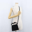 Salvatore Ferragamo Vala Hand Bag Suede 2way Black Gold Auth gh1949-25