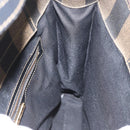FENDI Pecan Canvas Hand Bag PVC 2way Black Brown Auth gh1950A-20