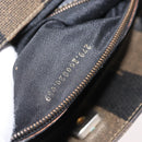 FENDI Pecan Canvas Hand Bag PVC 2way Black Brown Auth gh1950A-12