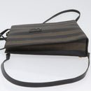 FENDI Pecan Canvas Hand Bag PVC 2way Black Brown Auth gh1950A-4