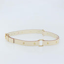 LOUIS VUITTON Suhari Shoulder Strap 40.6"" White LV Auth gh1952A-3