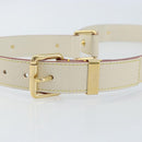 LOUIS VUITTON Suhari Shoulder Strap 40.6"" White LV Auth gh1952A-5