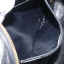CHANEL Matelasse Shoulder Bag Lamb Skin Black Gold CC Auth gh1958-21