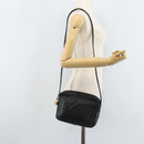 CHANEL Matelasse Shoulder Bag Lamb Skin Black Gold CC Auth gh1958-23