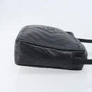 CHANEL Matelasse Shoulder Bag Lamb Skin Black Gold CC Auth gh1958-3