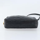CHANEL Matelasse Shoulder Bag Lamb Skin Black Gold CC Auth gh1958-5