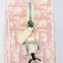 Christian Dior Trotter Canvas Shoulder Bag PVC Pink Silver Auth gh1960-10