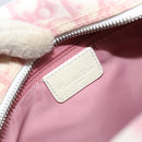 Christian Dior Trotter Canvas Shoulder Bag PVC Pink Silver Auth gh1960-18