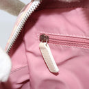 Christian Dior Trotter Canvas Shoulder Bag PVC Pink Silver Auth gh1960-21