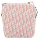 Christian Dior Trotter Canvas Shoulder Bag PVC Pink Silver Auth gh1960-2