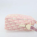 Christian Dior Trotter Canvas Shoulder Bag PVC Pink Silver Auth gh1960-3