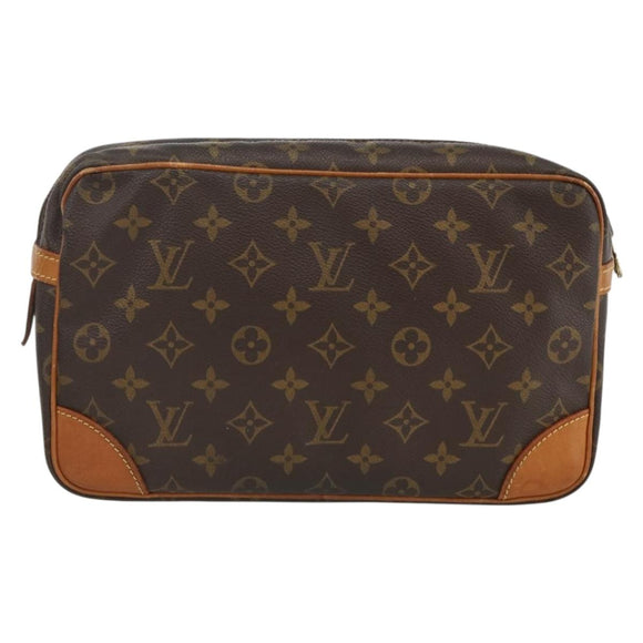 LOUIS VUITTON Monogram Compiegne 28 Clutch Bag M51845 LV Auth gh1962
