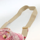 PRADA Canapa M Hand Bag Canvas 2way Pink Gold Auth gh1965-14