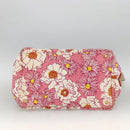 PRADA Canapa M Hand Bag Canvas 2way Pink Gold Auth gh1965-5
