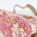 PRADA Canapa M Hand Bag Canvas 2way Pink Gold Auth gh1965-17