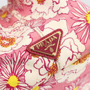 PRADA Canapa M Hand Bag Canvas 2way Pink Gold Auth gh1965-18