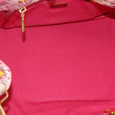 PRADA Canapa M Hand Bag Canvas 2way Pink Gold Auth gh1965-11