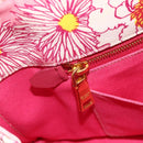 PRADA Canapa M Hand Bag Canvas 2way Pink Gold Auth gh1965-23