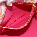 PRADA Canapa M Hand Bag Canvas 2way Pink Gold Auth gh1965-24