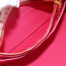 PRADA Canapa M Hand Bag Canvas 2way Pink Gold Auth gh1965-25