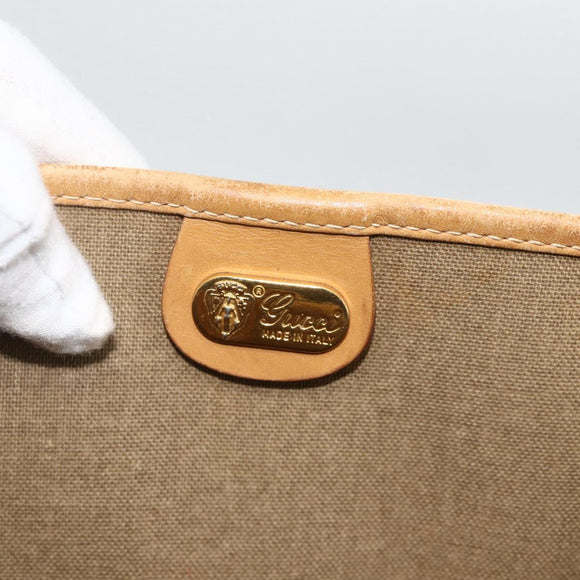 GUCCI Micro GG Supreme Web Sherry Line Bag PVC Beige 002 983 0054 Auth gh1966