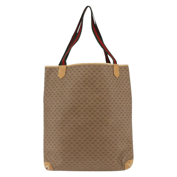 GUCCI Micro GG Supreme Web Sherry Line Bag PVC Beige 002 983 0054 Auth gh1966