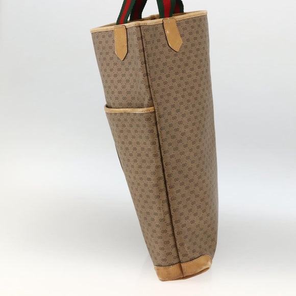 GUCCI Micro GG Supreme Web Sherry Line Bag PVC Beige 002 983 0054 Auth gh1966