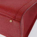 GUCCI Bamboo Hand Bag Leather Red Gold 002 0260 Auth gh1968-14