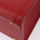 GUCCI Bamboo Hand Bag Leather Red Gold 002 0260 Auth gh1968-16