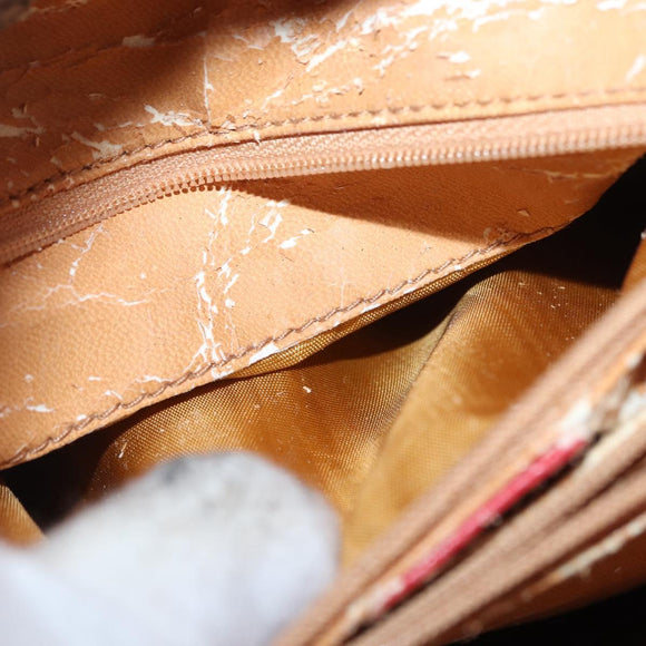 GUCCI Bamboo Hand Bag Leather Red Gold 002 0260 Auth gh1968