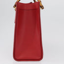 GUCCI Bamboo Hand Bag Leather Red Gold 002 0260 Auth gh1968-4