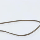 FENDI Zucchino Canvas Schultertasche PVC Beige Silber Auth gh1969-8