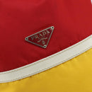 PRADA Pouch Nylon Yellow Silver Auth gh1970-17