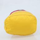 PRADA Pouch Nylon Yellow Silver Auth gh1970-6